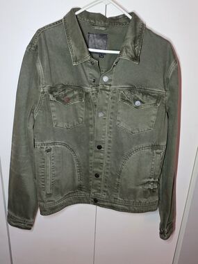 Blank NYC Olive Green Denim Jacket